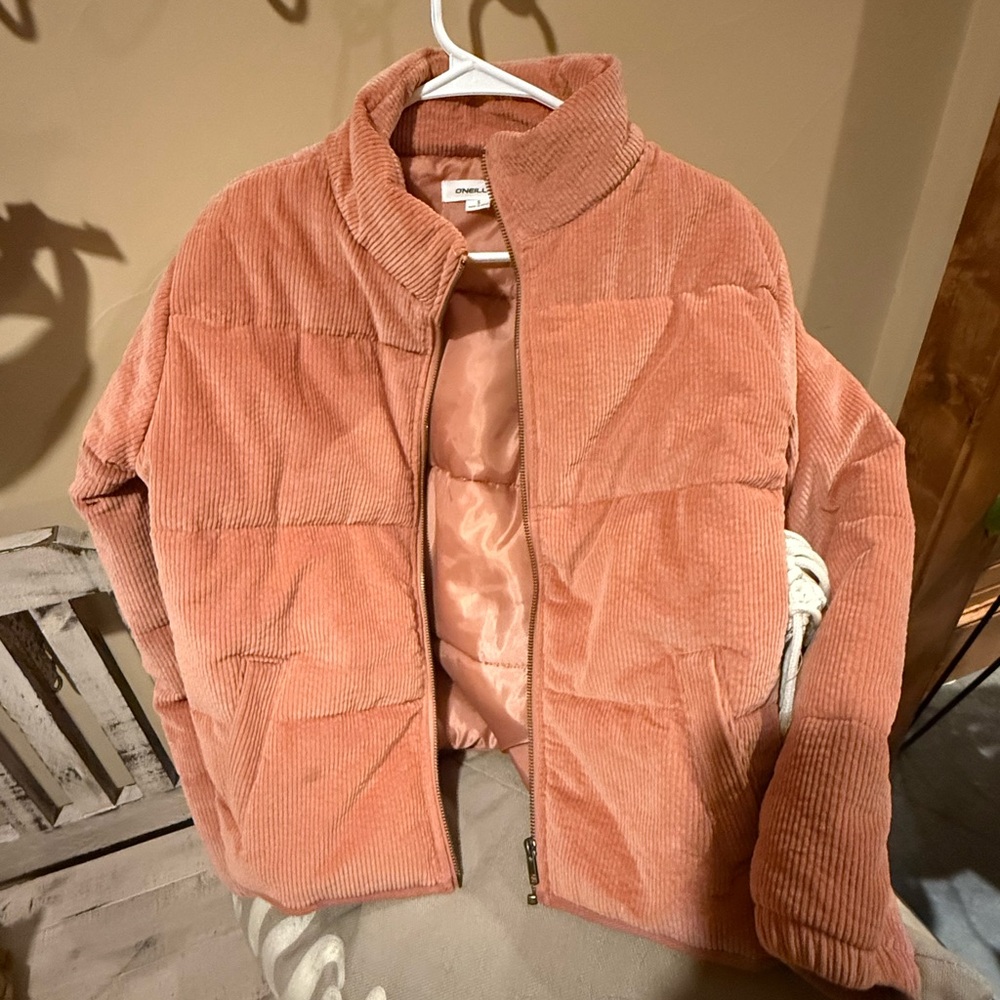 O'Neill Women's Corduroy Puffer Jacket - Peach